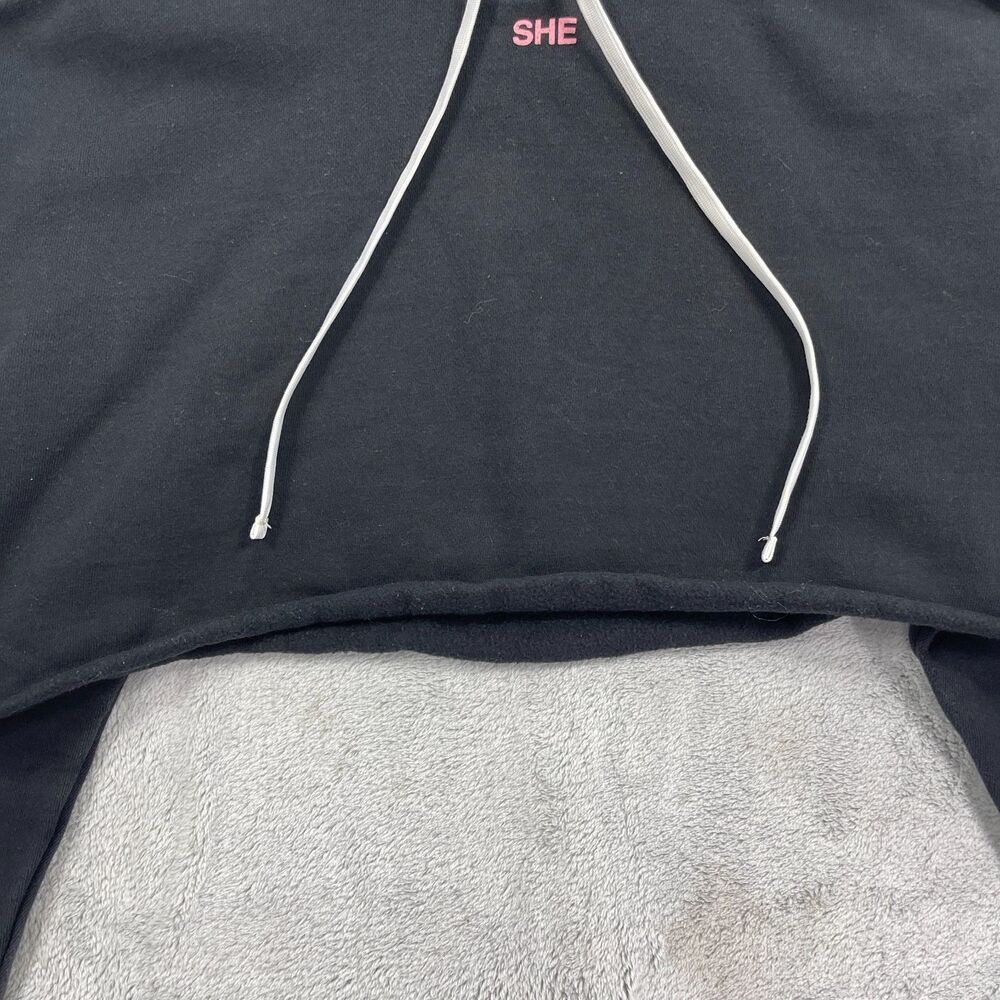 Darc Sport Wolves Club SHE Fight Cancer X Nfgu Cropped Hoodie Women Medium Black - Picture 4 of 11